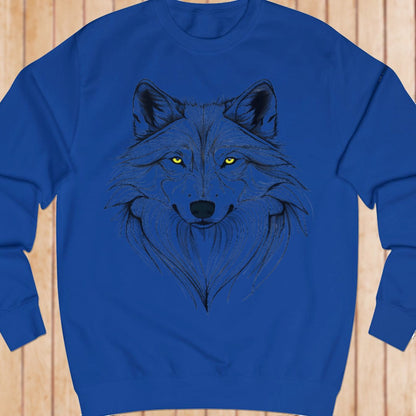 Wolf lijntekening sweatshirt