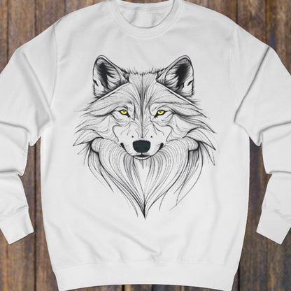 Wolf lijntekening sweatshirt