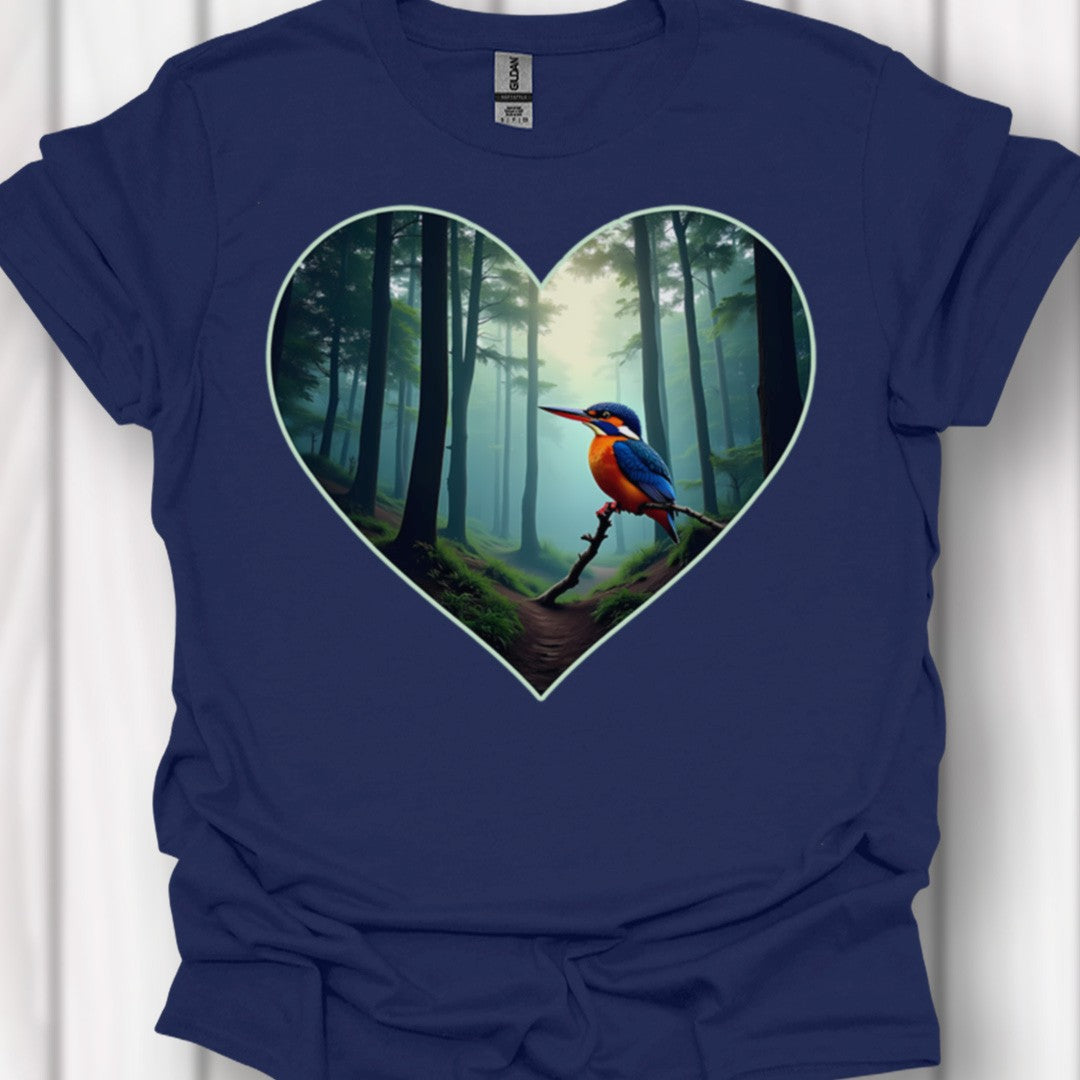 IJsvogel in hartvorm tijdloos T-shirt