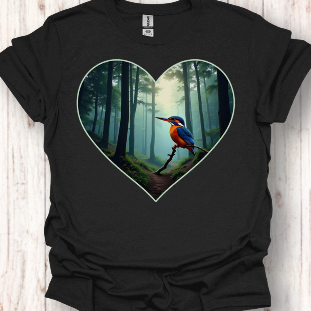 IJsvogel in hartvorm tijdloos T-shirt