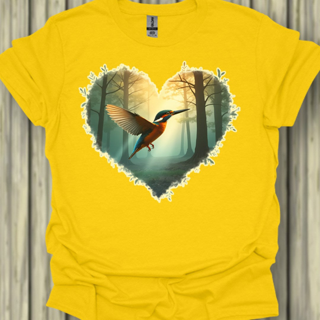 IJsvogel vliegend hartvorm trendy T-shirt