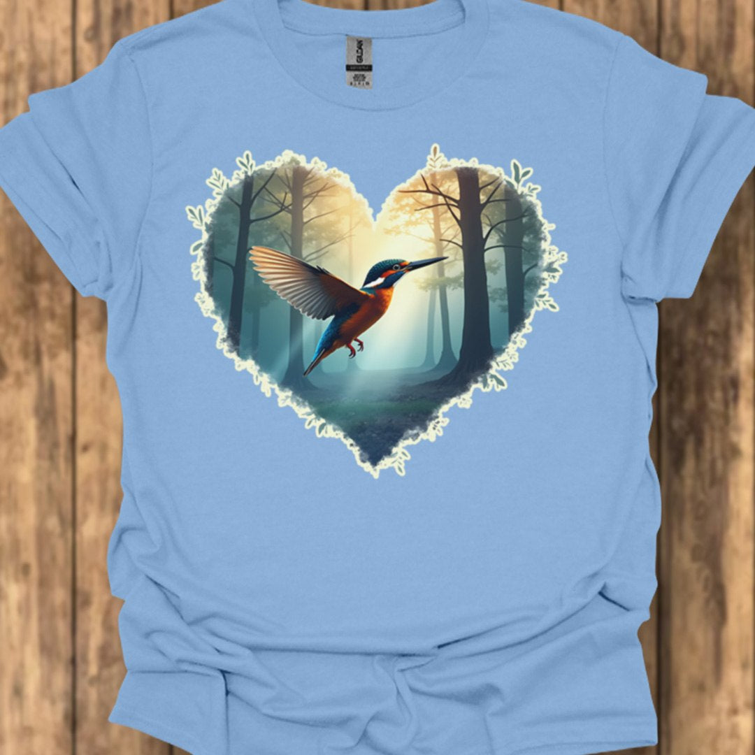 IJsvogel vliegend hartvorm trendy T-shirt