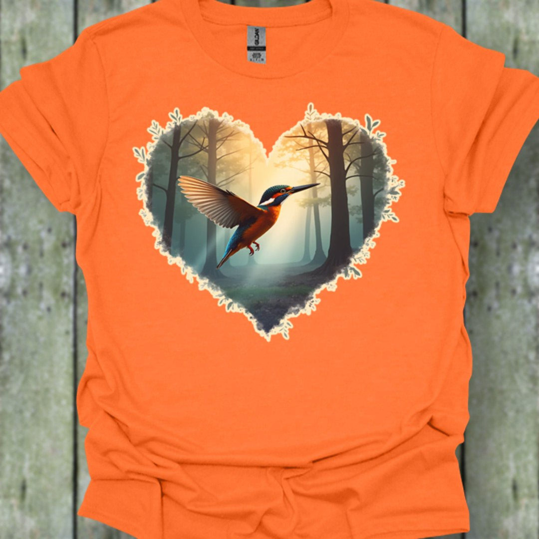 IJsvogel vliegend hartvorm trendy T-shirt