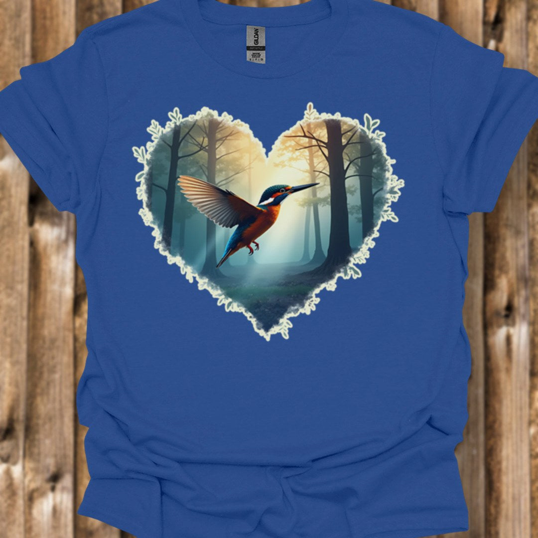 IJsvogel vliegend hartvorm trendy T-shirt