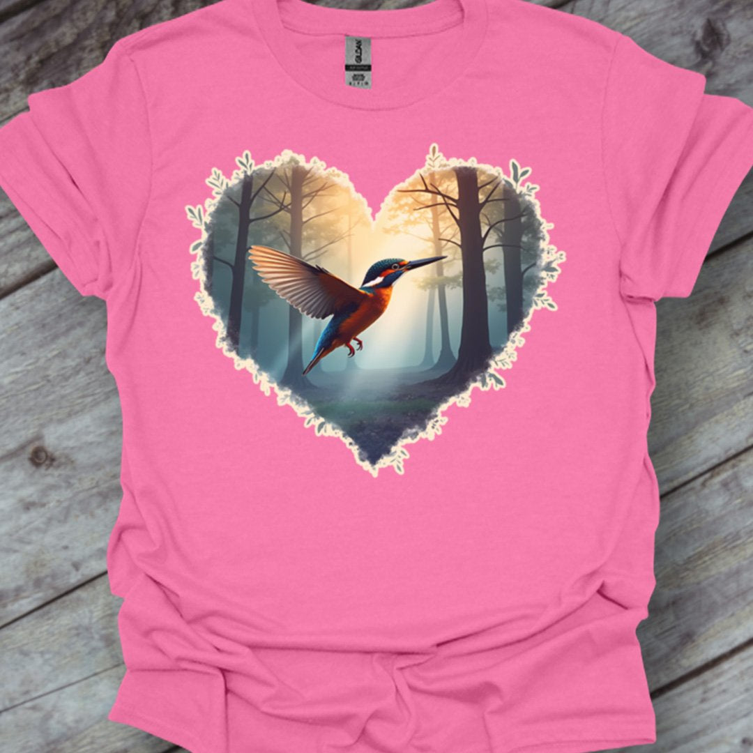 IJsvogel vliegend hartvorm trendy T-shirt