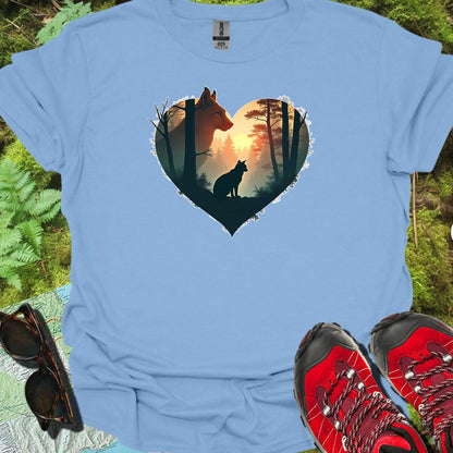 Lynxes in heart shape trendy T-shirt