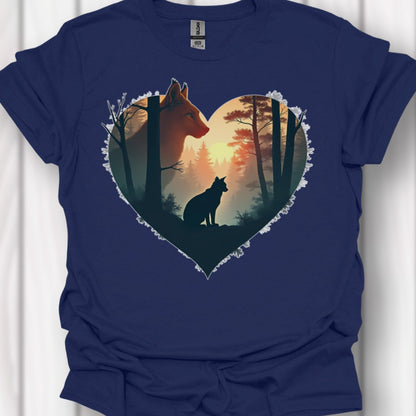 Lynxen in hartvorm tijdloos T-shirt