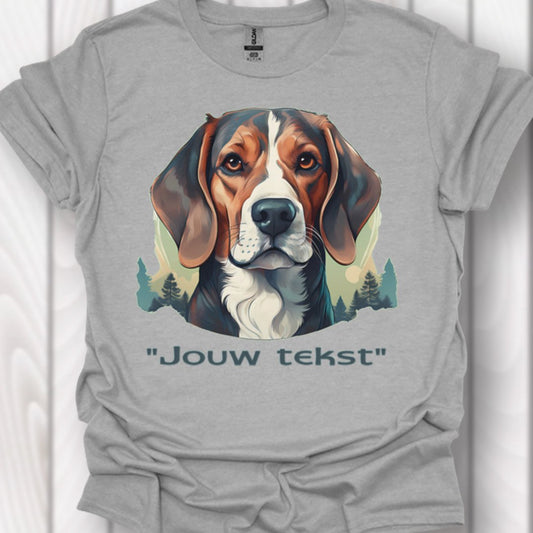 Beagle "jouw tekst" T‑shirt