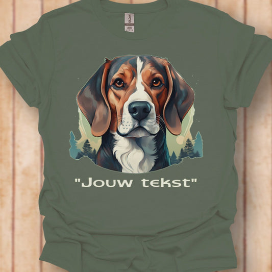 Beagle "jouw tekst" T‑shirt