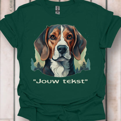 Beagle "jouw tekst" T‑shirt