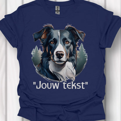 Border Collie "jouw tekst" T‑shirt