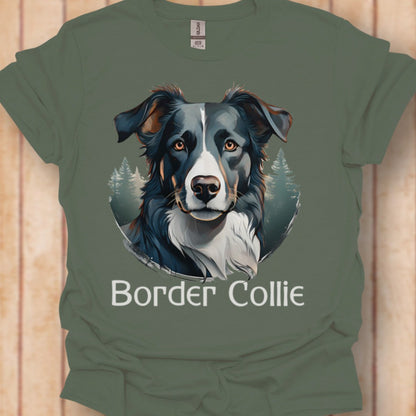Border Collie met rasnaam T‑shirt