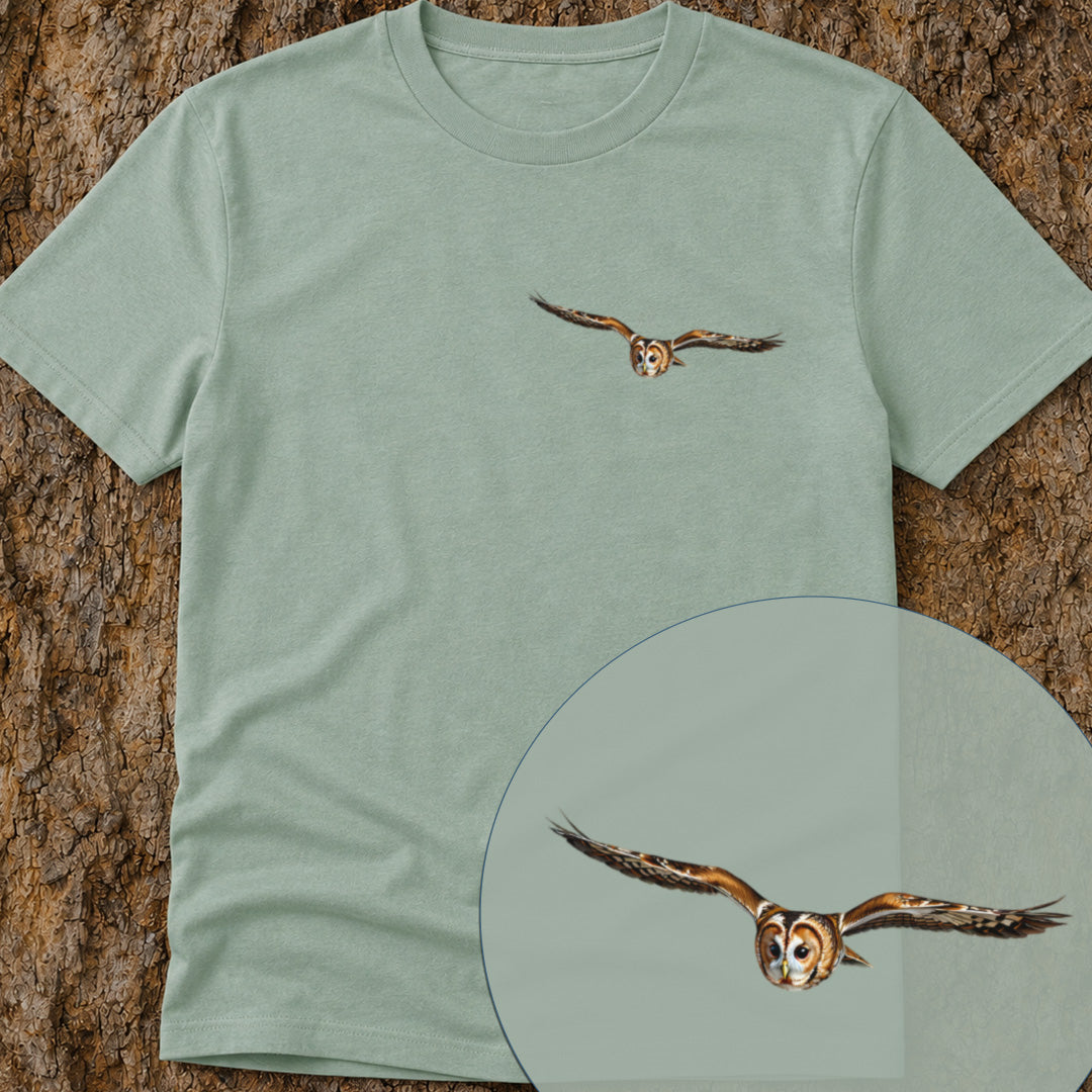 T-shirt premium Chouette hulotte planante