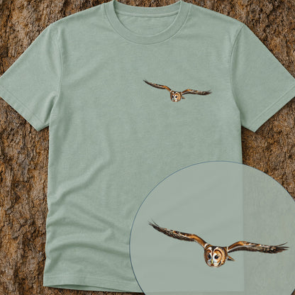 T-shirt premium Chouette hulotte planante