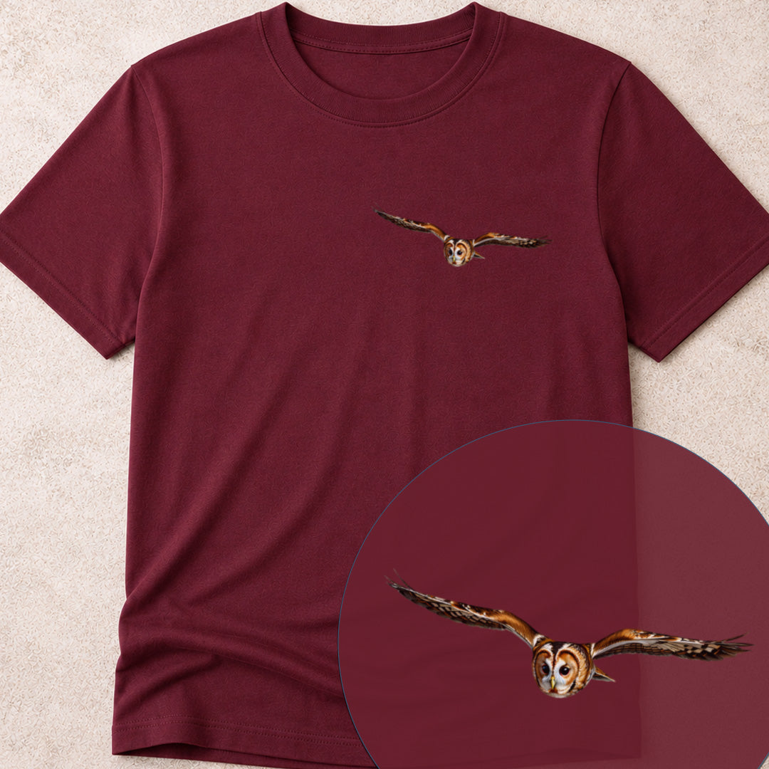 T-shirt premium Chouette hulotte planante