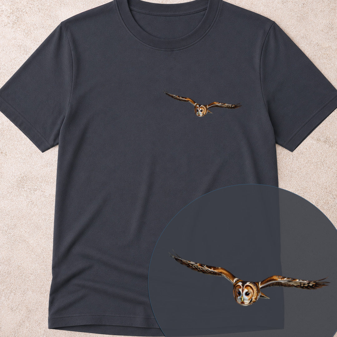 T-shirt premium Chouette hulotte planante