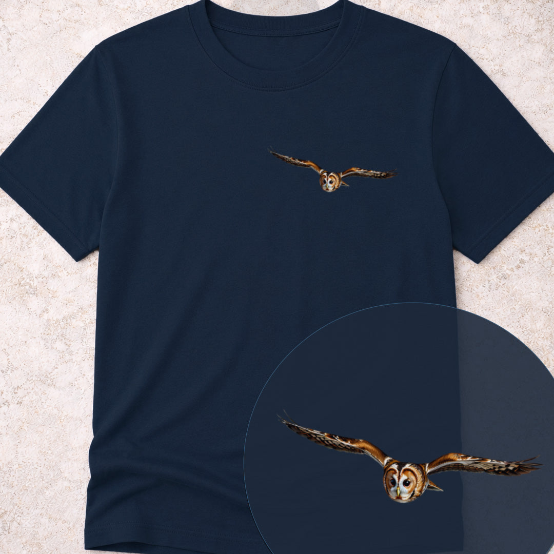 T-shirt premium Chouette hulotte planante