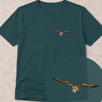 T-shirt premium Chouette hulotte planante