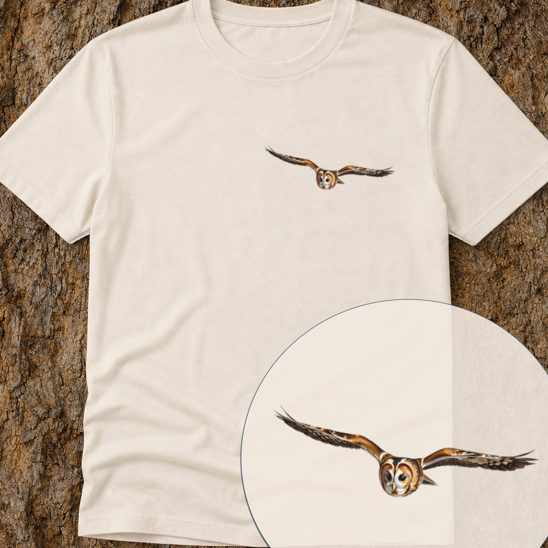 T-shirt premium Chouette hulotte planante