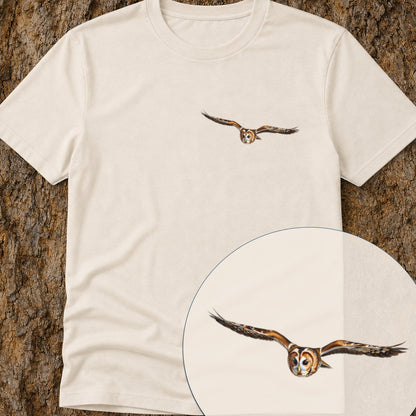 T-shirt premium Chouette hulotte planante