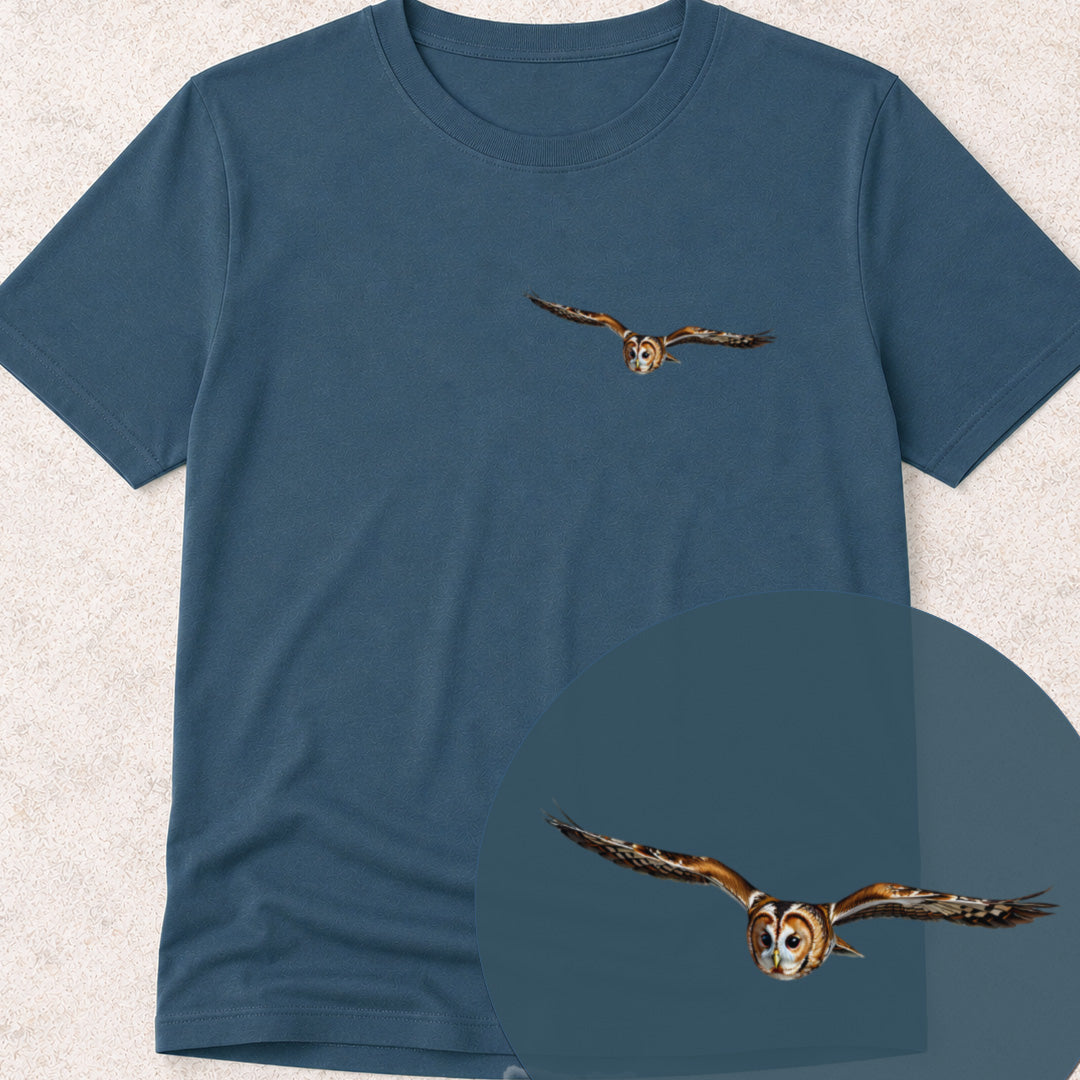 T-shirt premium Chouette hulotte planante