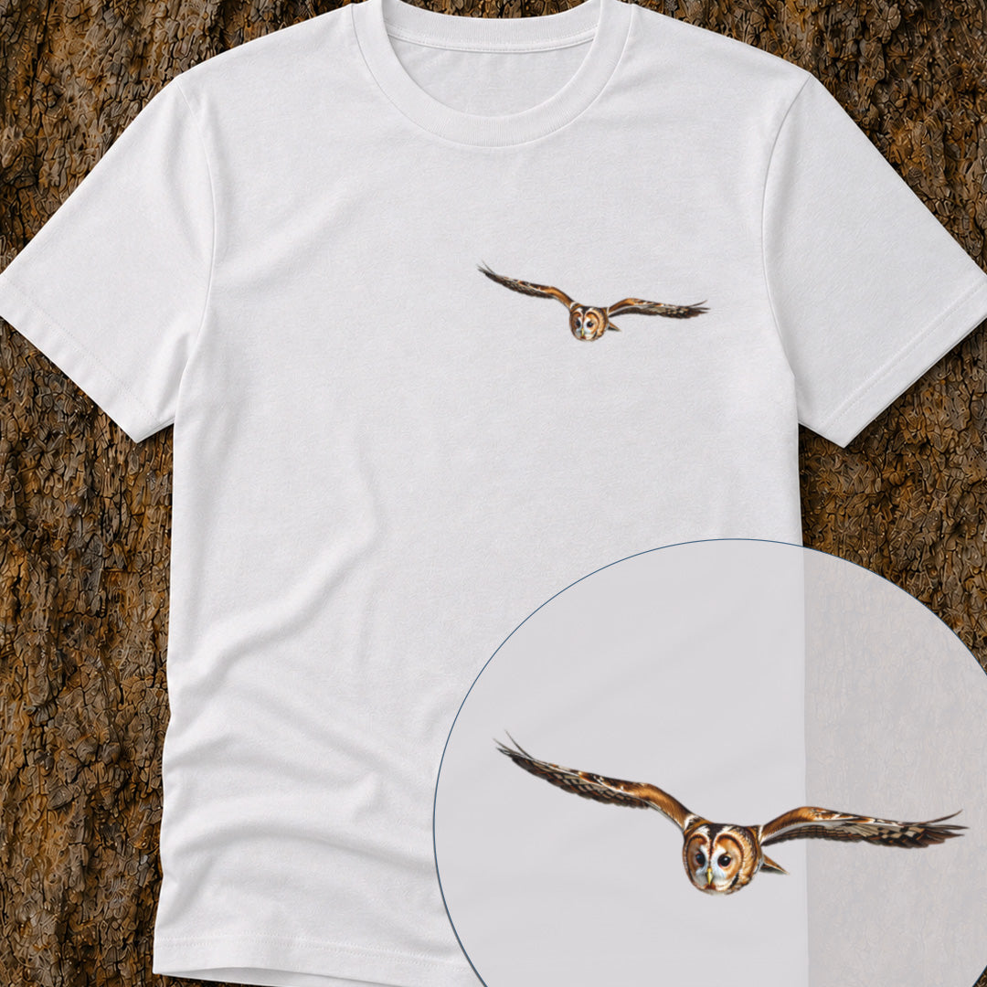 T-shirt premium Chouette hulotte planante