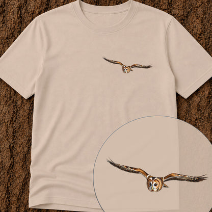 T-shirt premium Chouette hulotte planante
