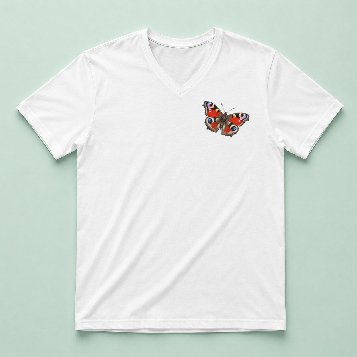 Dagpauwoog V-hals T-shirt
