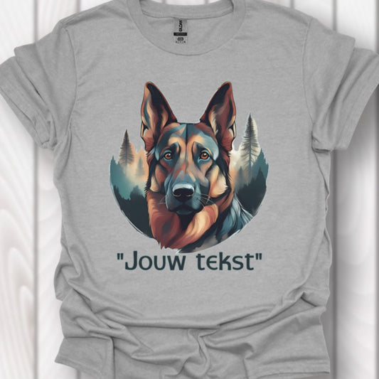 Duitse Herder "jouw tekst" T‑shirt