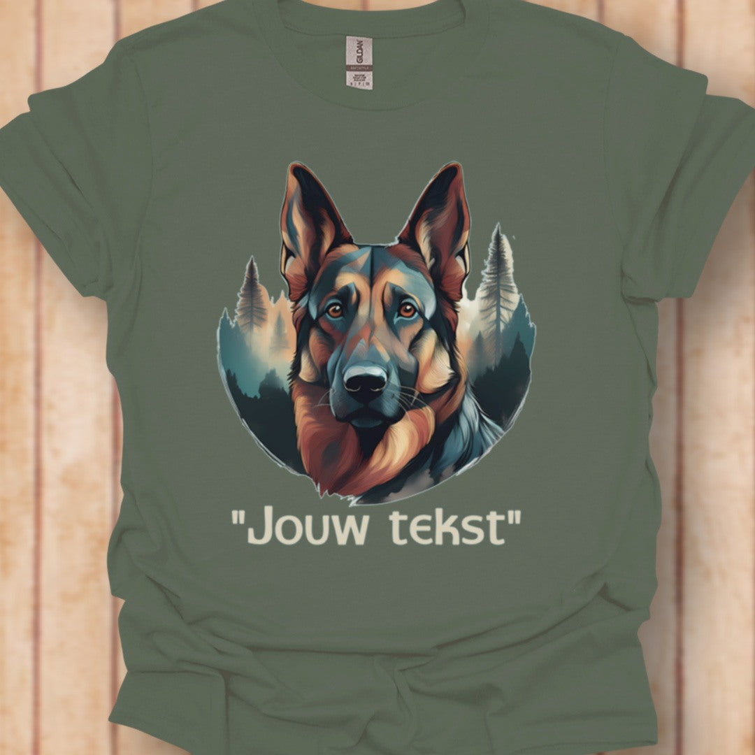 Duitse Herder "jouw tekst" T‑shirt