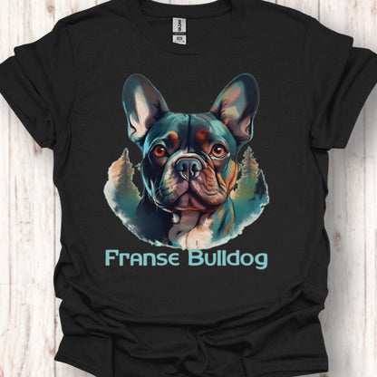 Franse Bulldog met rasnaam T‑shirt