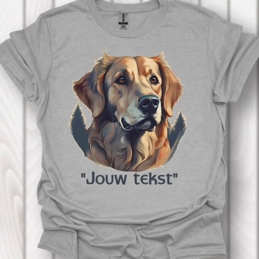 Golden Retriever "jouw tekst" T‑shirt