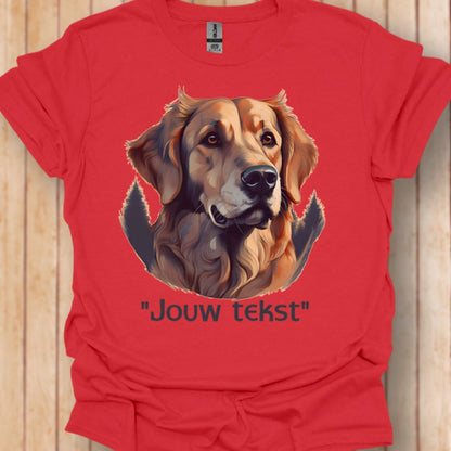 Golden Retriever "jouw tekst" T‑shirt
