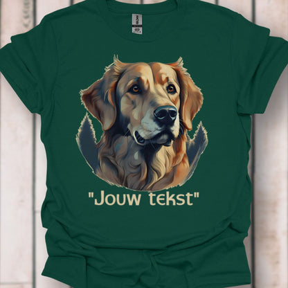 Golden Retriever "jouw tekst" T‑shirt