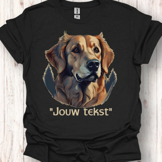 Golden Retriever "jouw tekst" T‑shirt