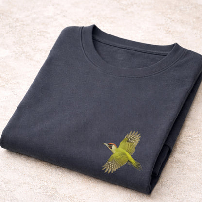 Groene Specht vliegend T-shirt