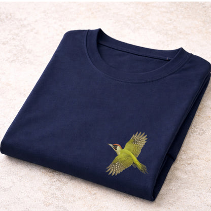 Groene Specht vliegend T-shirt