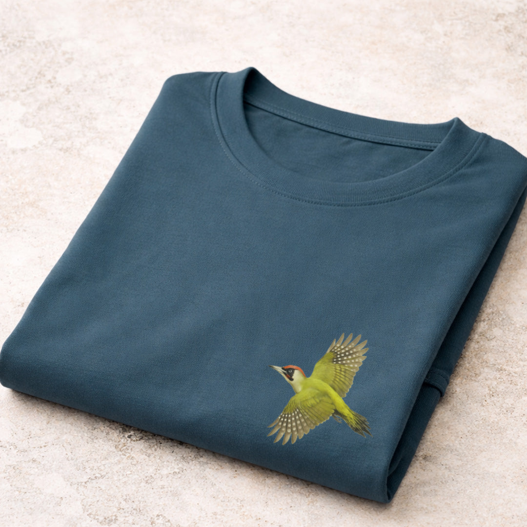 Groene Specht vliegend T-shirt