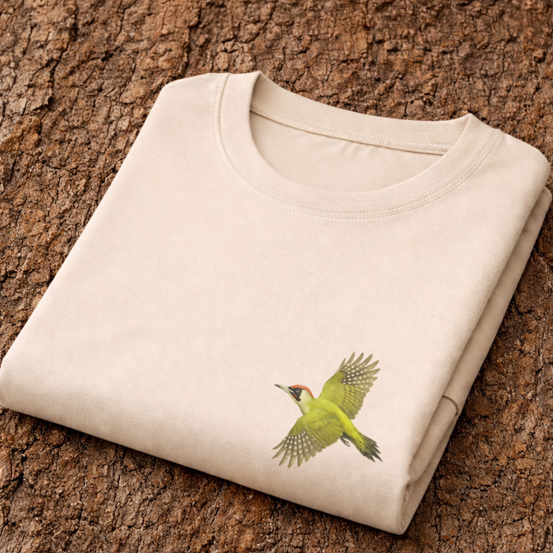 Groene Specht vliegend T-shirt