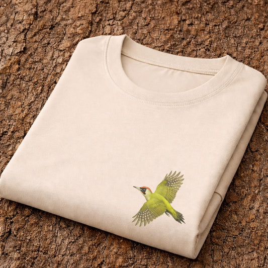Groene Specht vliegend T-shirt