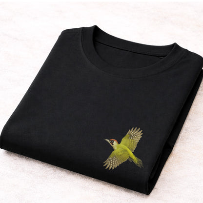 Groene Specht vliegend T-shirt
