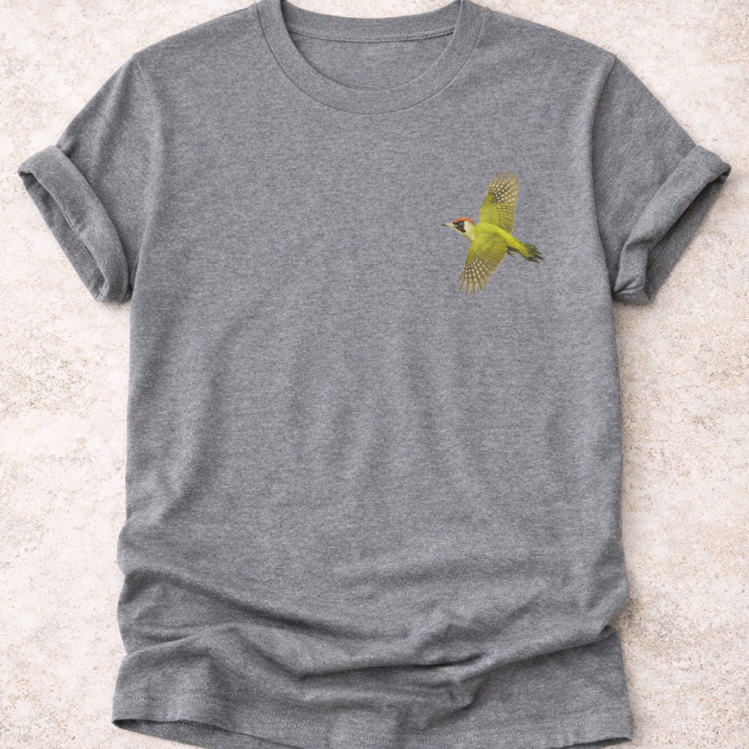 Groene Specht vliegend T-shirt