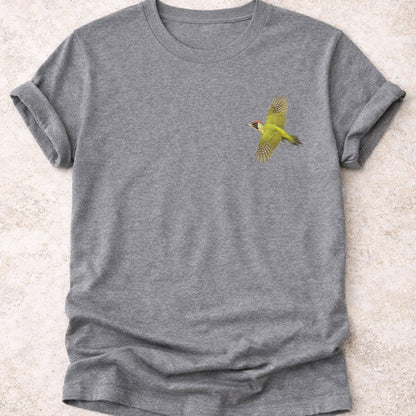 Groene Specht vliegend T-shirt