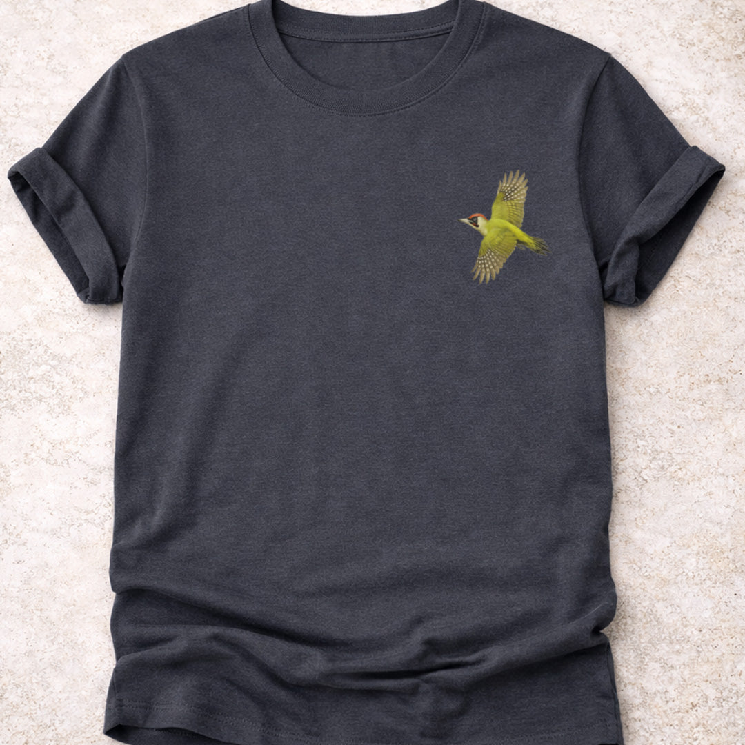 Groene Specht vliegend T-shirt