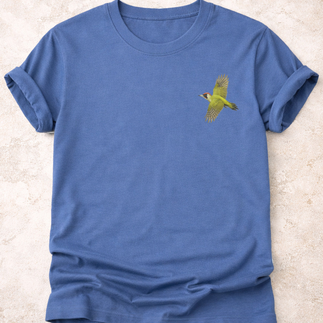Groene Specht vliegend T-shirt