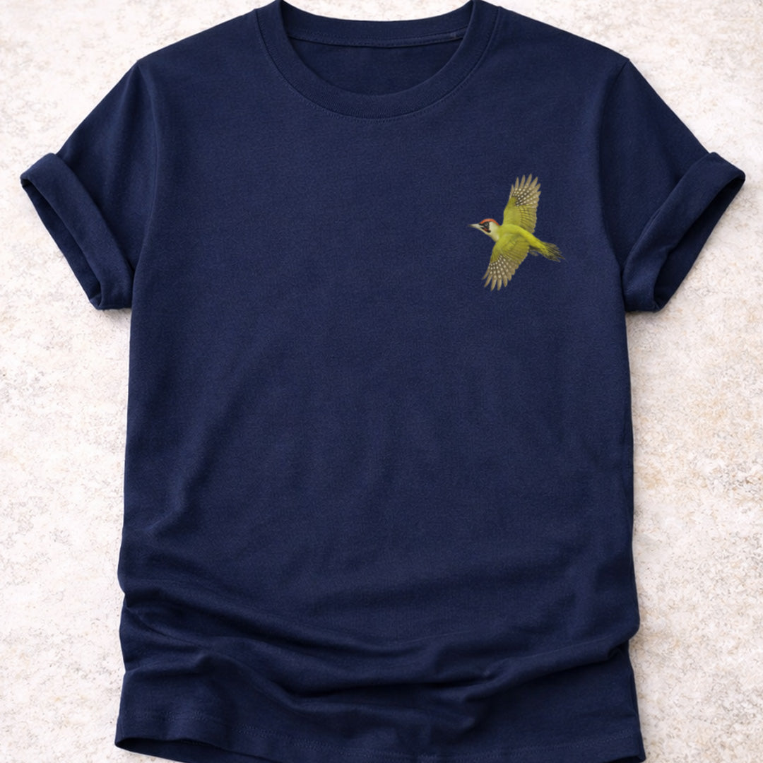Groene Specht vliegend T-shirt