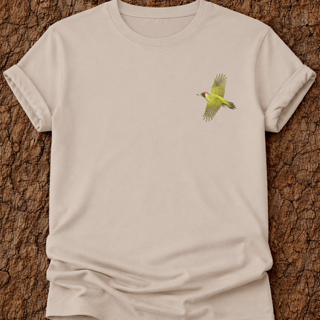 Groene Specht vliegend T-shirt