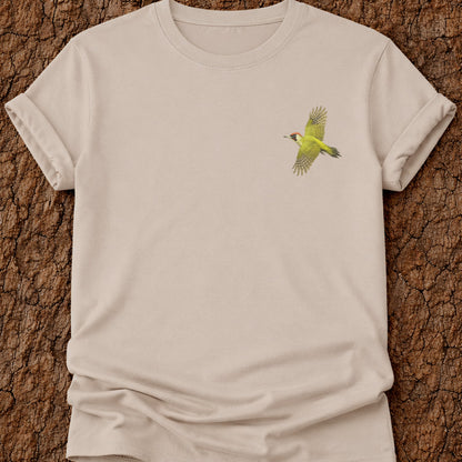 Groene Specht vliegend T-shirt