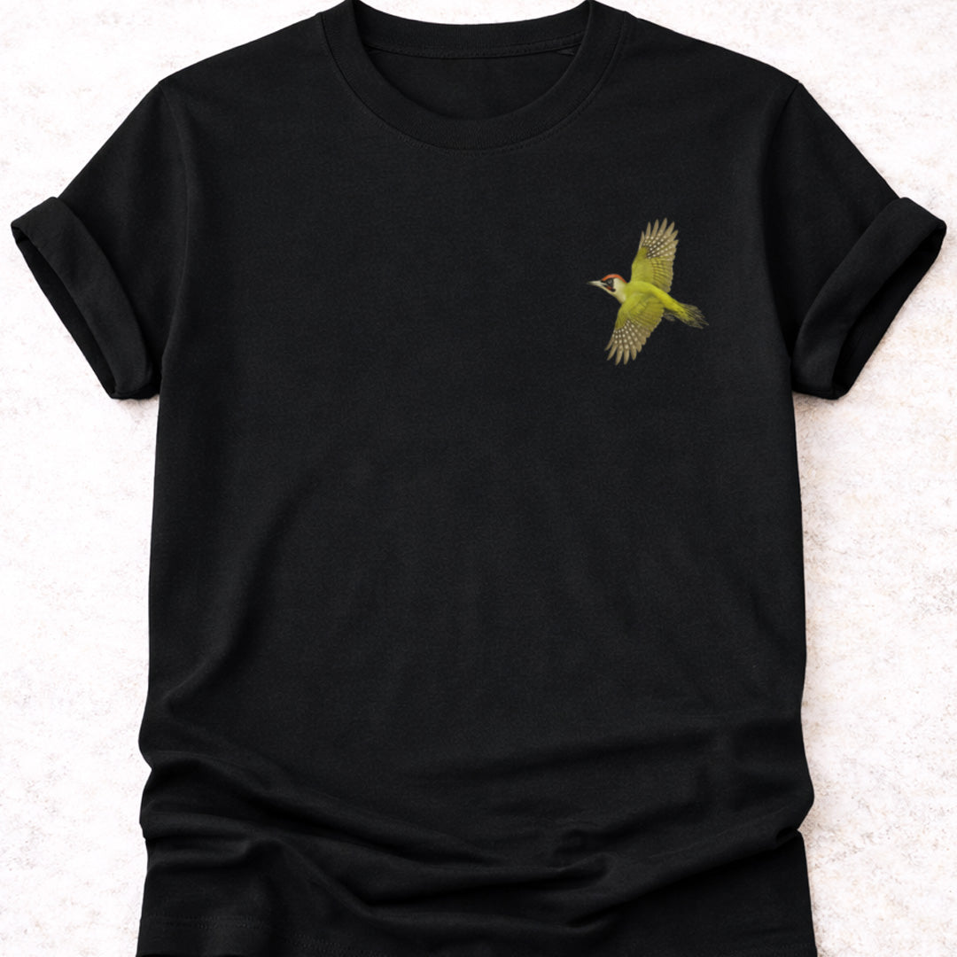 Groene Specht vliegend T-shirt