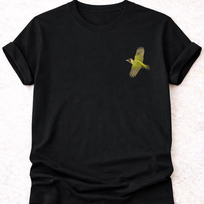 Groene Specht vliegend T-shirt